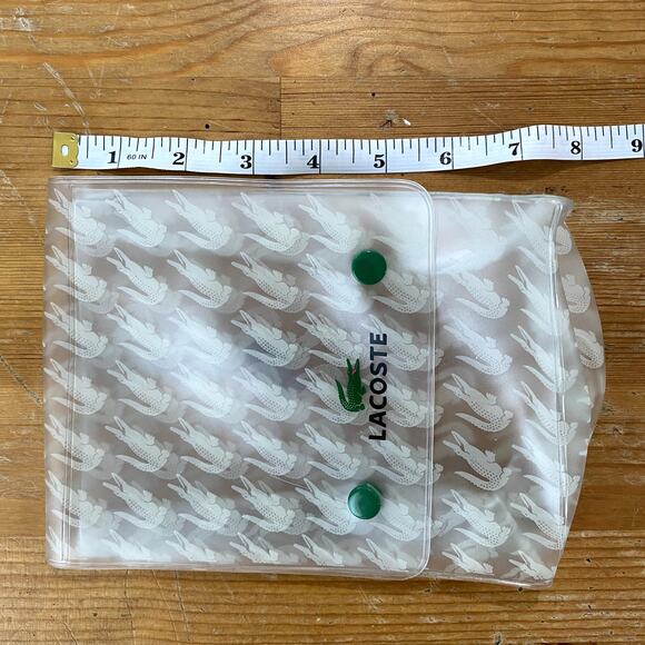 LACOSTE Clear Vinyl Cosmetic / swimwear / Travel Pouch - Picture 4 of 5